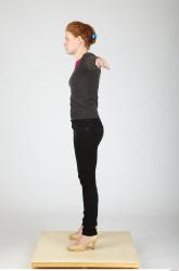 Whole Body Woman T poses Casual Slim Studio photo references